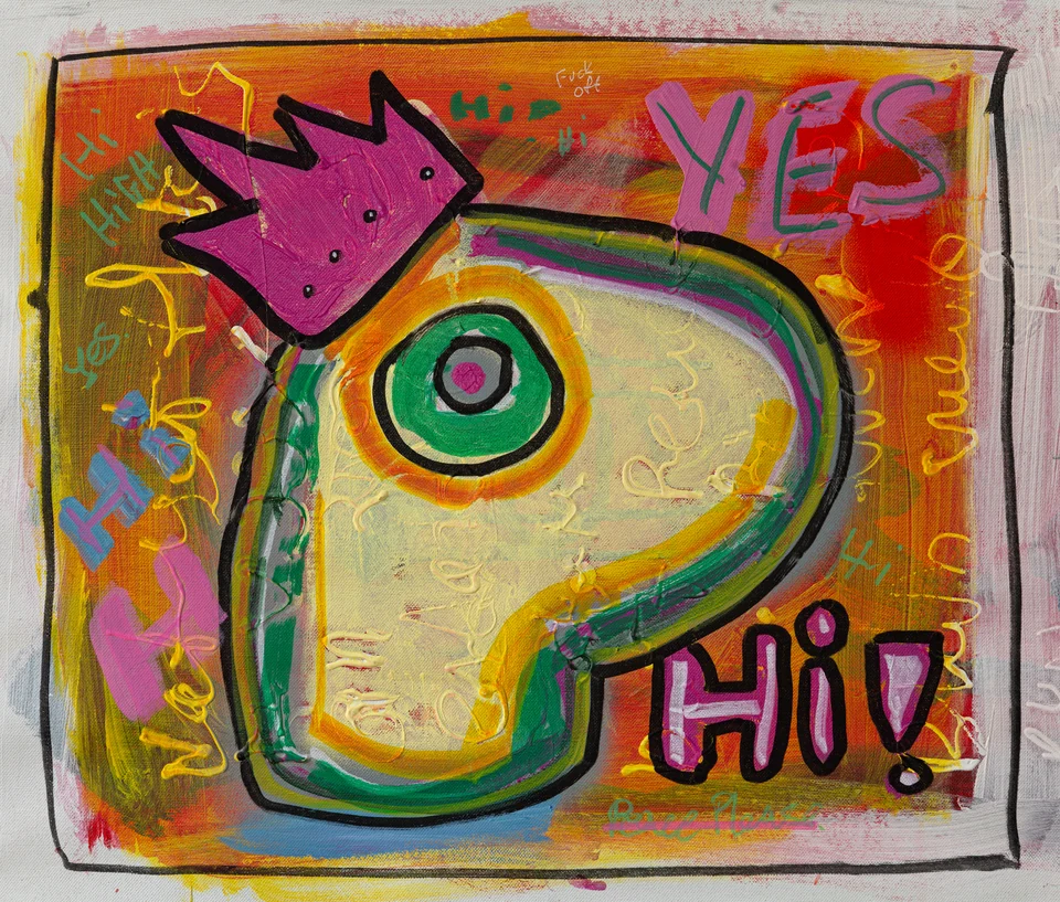 Hi Again!, 50 × 40 cm (W × H) — Full artwork photograph