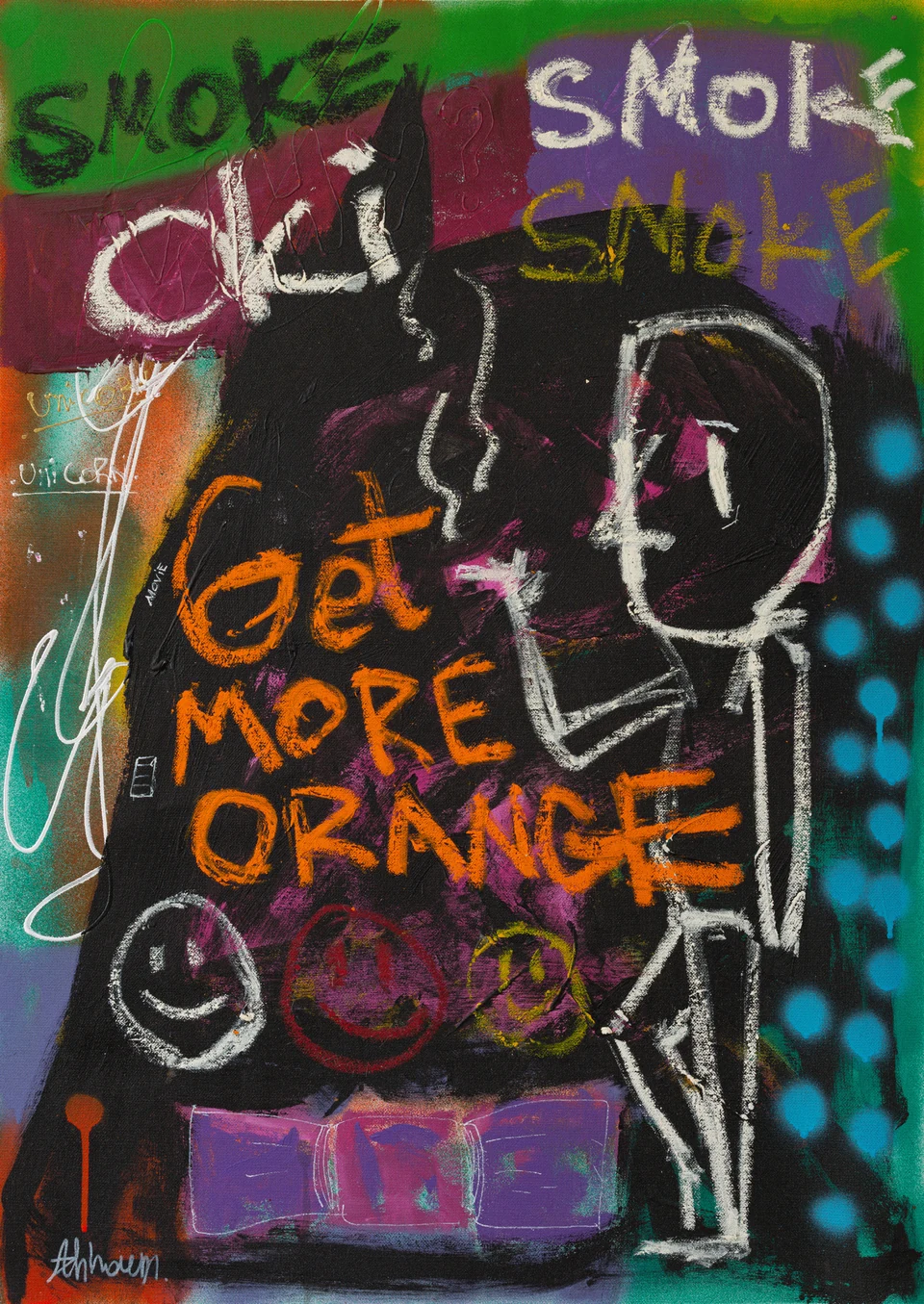 Get More Orange, 60 × 85 cm (W × H) — Full artwork photograph