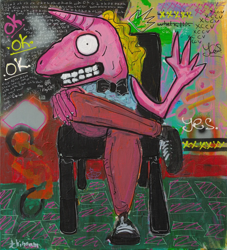 Oll Korrect, 74 × 81 cm (W × H) — Full artwork photograph
