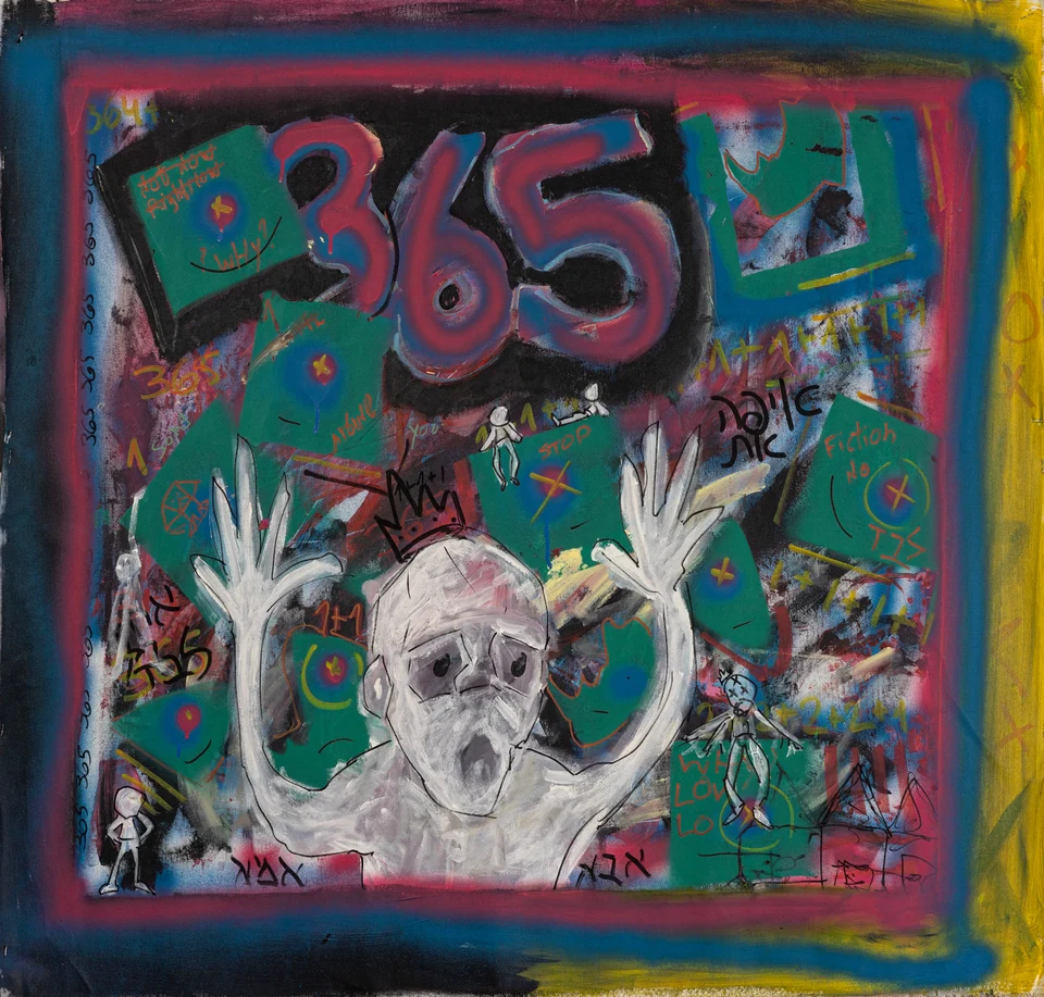 365, 100 × 100 cm (W × H) — Full artwork photograph