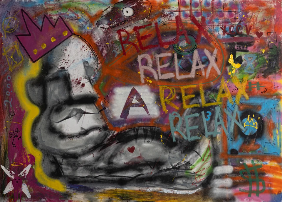 Relax, 144 × 101 cm (W × H) — Full artwork photograph