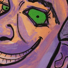Hi! — detail of the original artwork; printed surface differs