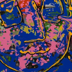 Let’s Rock — detail of the original artwork; printed surface differs