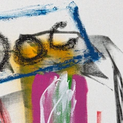 The Doc — detail of the original artwork; printed surface differs