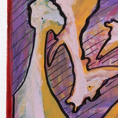 Giraffes — detail of the original artwork; printed surface differs