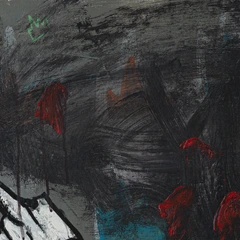 Crooked Crown — detail of the original artwork; printed surface differs
