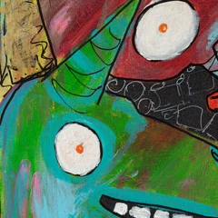 Family Issues — detail of the original artwork; printed surface differs