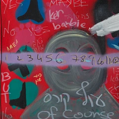 This Is OK? — detail of the original artwork; printed surface differs
