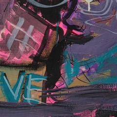 Happy, Healthy, Alive — detail of the original artwork; printed surface differs