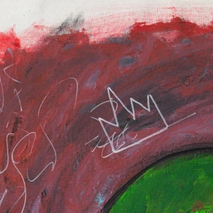 Polly Needs a Light — detail of the original artwork; printed surface differs