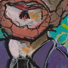 Purple Power — detail of the original artwork; printed surface differs