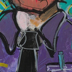 Purple Power — detail of the original artwork; printed surface differs