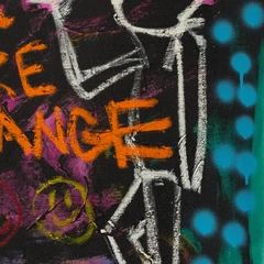 Get More Orange — detail of the original artwork; printed surface differs