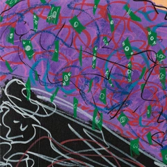 21 — detail of the original artwork; printed surface differs