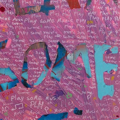 Play Some Music — detail of the original artwork; printed surface differs