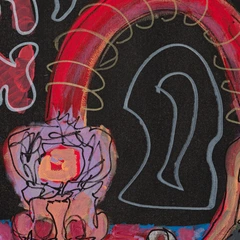 Together Alone — detail of the original artwork; printed surface differs