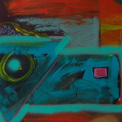 I am ok — detail of the original artwork; printed surface differs