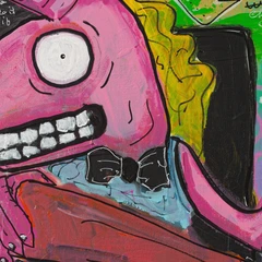Oll Korrect — detail of the original artwork; printed surface differs