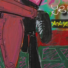 Oll Korrect — detail of the original artwork; printed surface differs