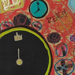 Any Minute Now — detail of the original artwork; printed surface differs