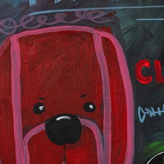 Stay Close — detail of the original artwork; printed surface differs
