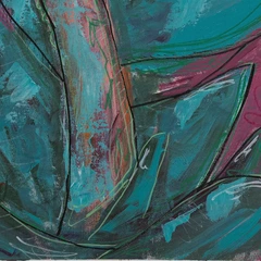 Bird of Paradise — detail of the original artwork; printed surface differs