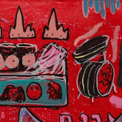 Sweet Tooth — detail of the original artwork; printed surface differs