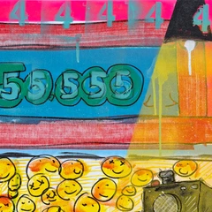 Centre Stage — detail of the original artwork; printed surface differs