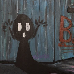 Kill your fears — detail of the original artwork; printed surface differs