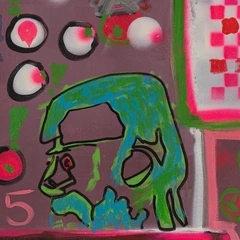 Five More Minutes — detail of the original artwork; printed surface differs