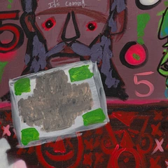 Five More Minutes — detail of the original artwork; printed surface differs