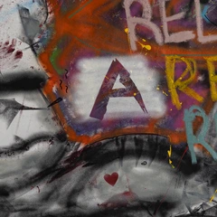 Relax — detail of the original artwork; printed surface differs
