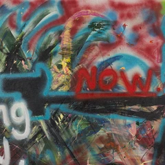 Doing My Best — detail of the original artwork; printed surface differs