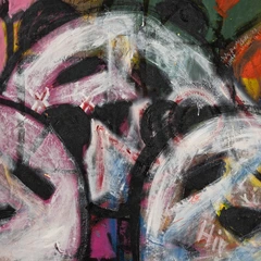 All Eyes on Me — detail of the original artwork; printed surface differs