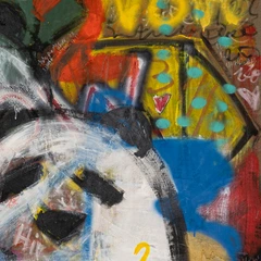 All Eyes on Me — detail of the original artwork; printed surface differs