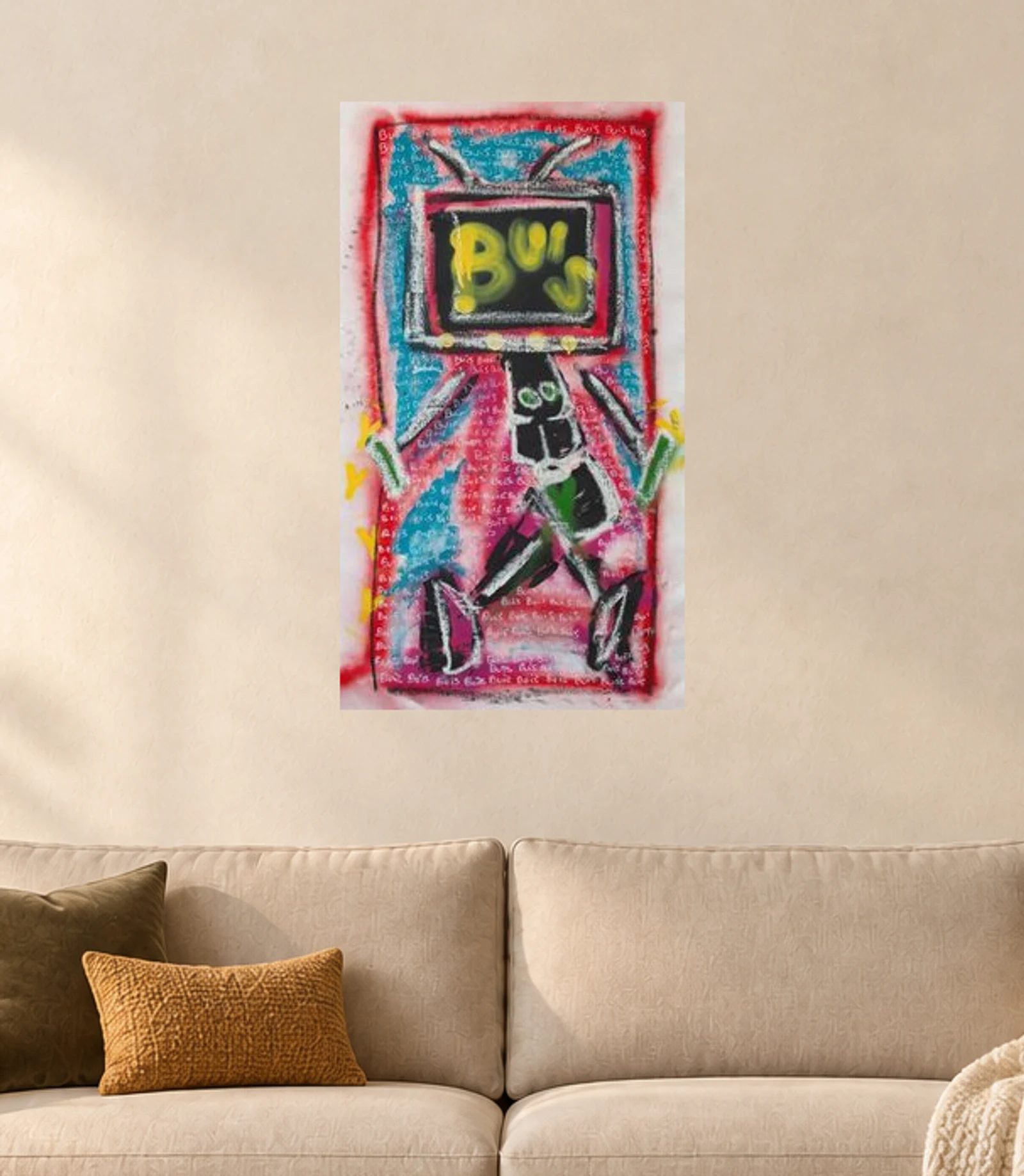 Buy — illustrative room visualization, approximate scale, unframed print