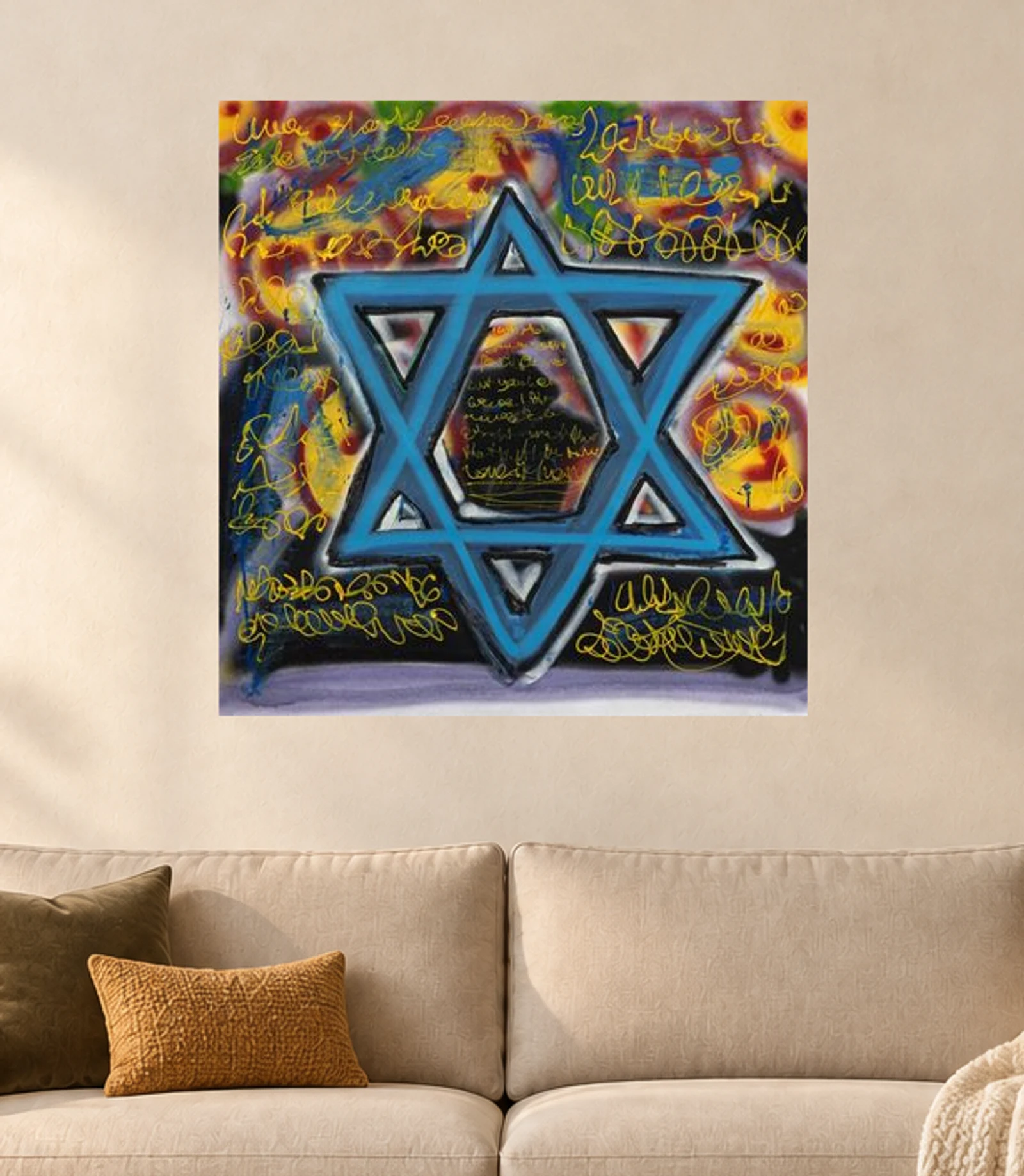 Still Standing — illustrative room visualization, approximate scale, unframed print