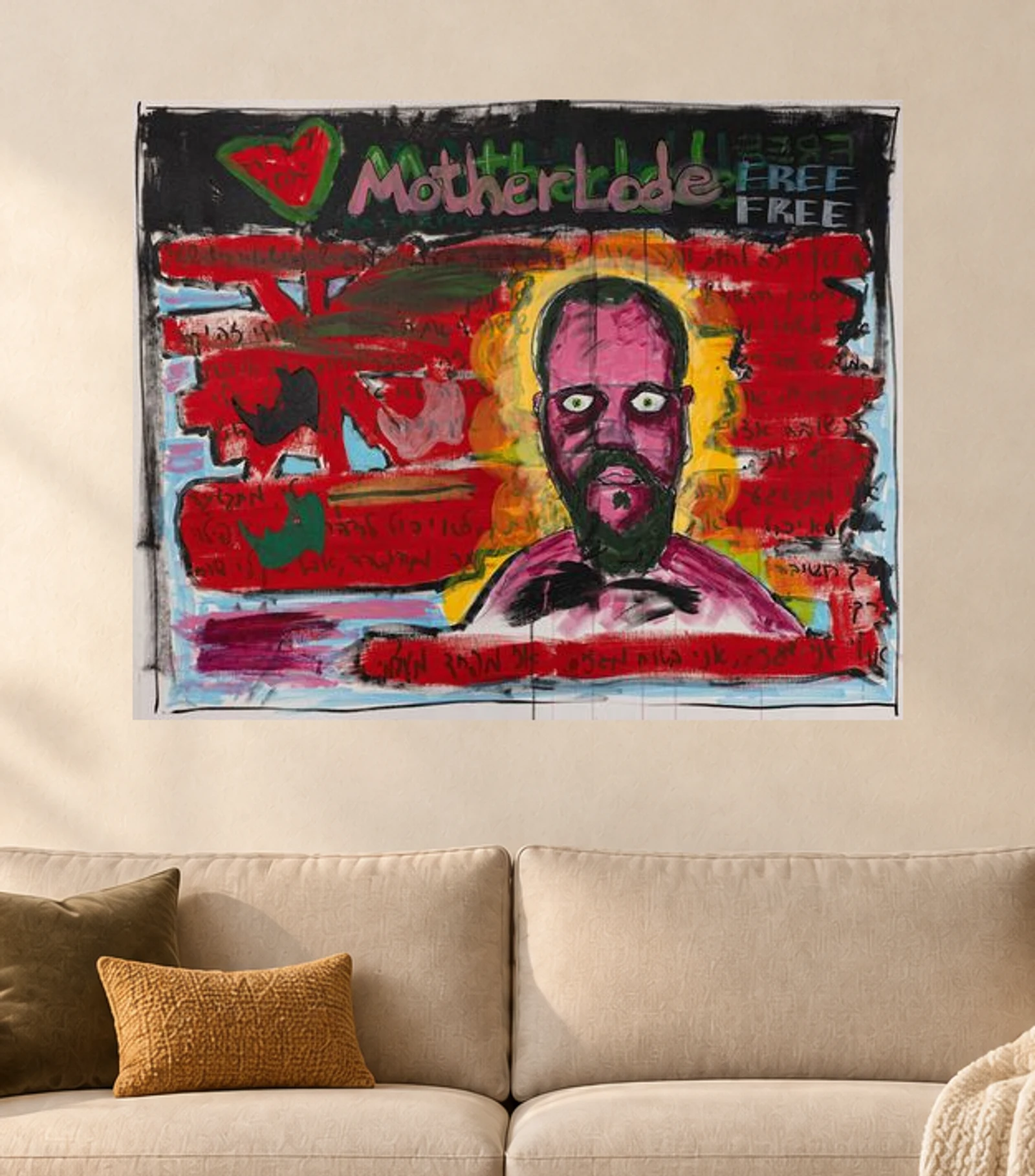 Motherlode — illustrative room visualization, approximate scale, original artwork