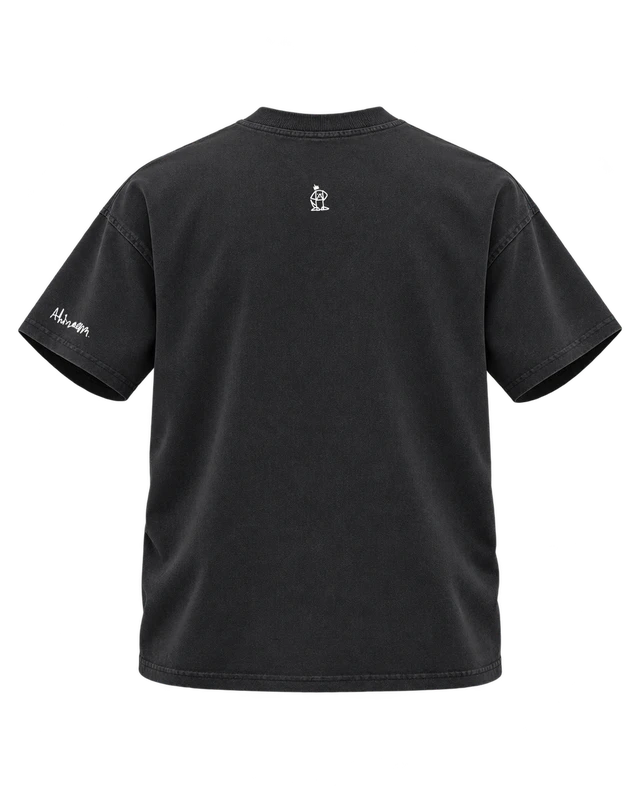 Be Wierd T-Shirt in Retro Black — dimensional ghost back with upper-back dog logo