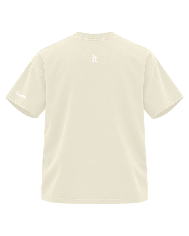 Blue Blood T-Shirt in Apricot — dimensional ghost back with upper-back dog logo