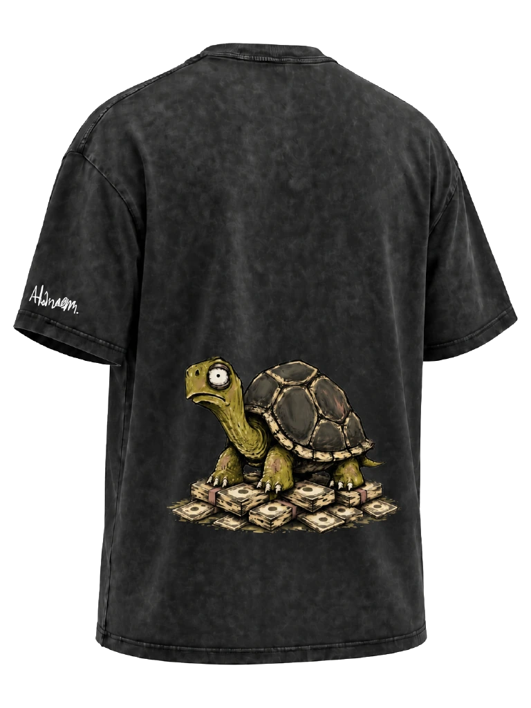 SLOW MONEY — Black shirt, back view